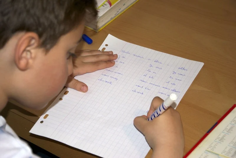 Un enfant qui étudie la méthode dispensée par l'association Comment Apprendre.
